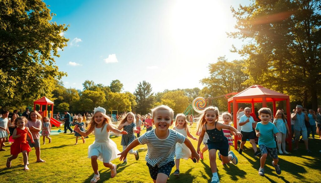 Kinderfest auf dem Spielplatz
