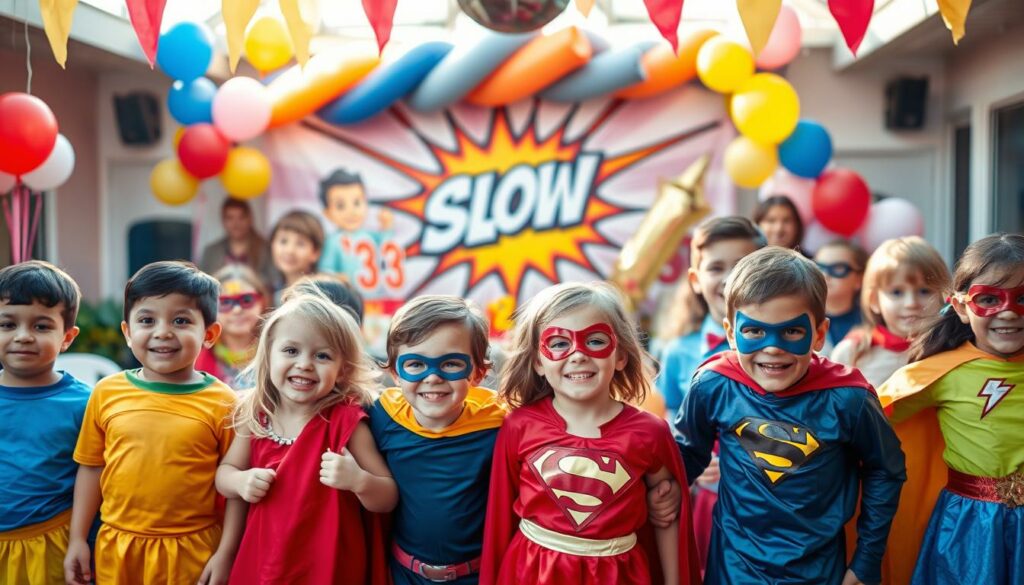 Superhelden-Party feiern